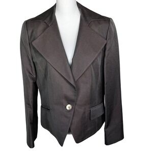 LINDA ALLARD ELLEN TRACY NWT Womens 14 Gray Brown Suit Jacket Blazer Career $495